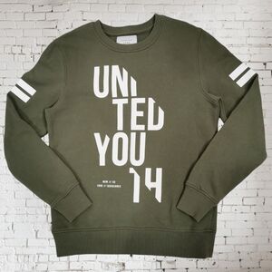 Jack & Jones Core United Youth Crew Neck Sweatshirt Olive Green -Sz M